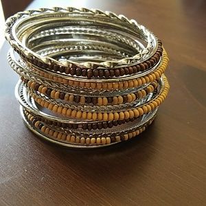 Bohemian bangles braclet set